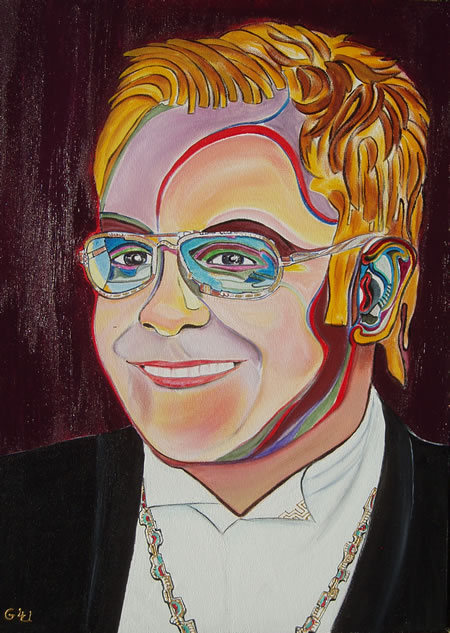 Sir Elton John - Portrait by Giselle
